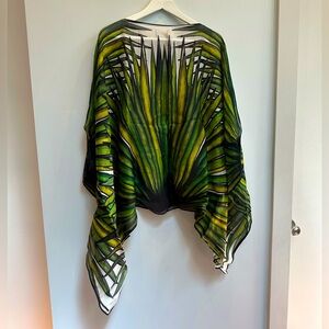 100% Silk Chiffon Cover Up Top